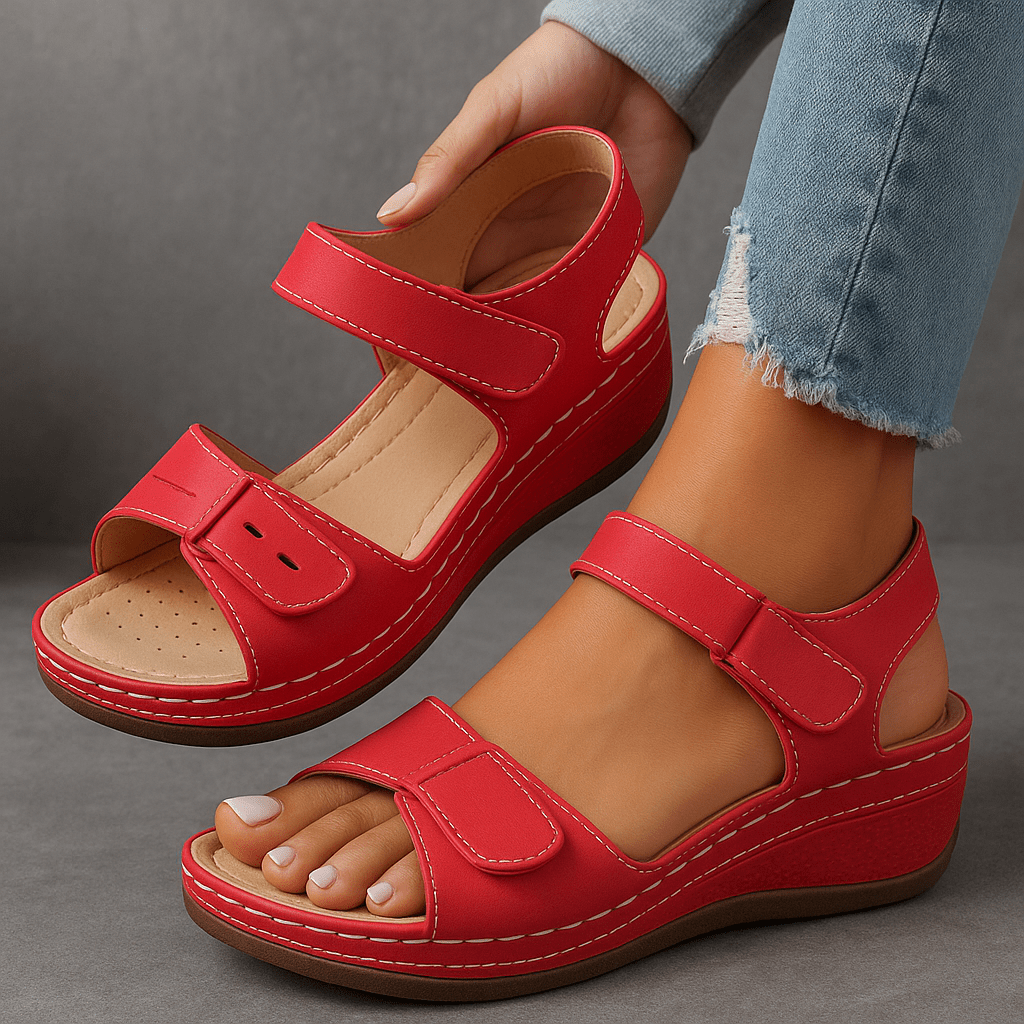 Nina | Orthopedic Sandals With Wedge Heel For Women Cushioned Arch - Nalani - Fashion Clothing and Decor