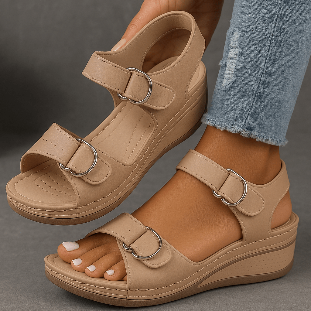 Nina | Orthopedic Sandals With Wedge Heel For Women Cushioned Arch - Nalani - Fashion Clothing and Decor