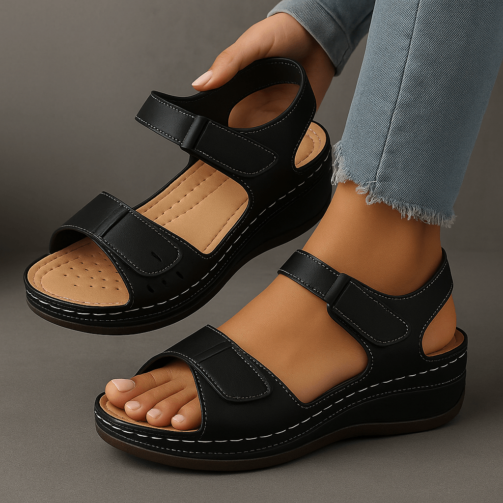 Nina | Orthopedic Sandals With Wedge Heel For Women Cushioned Arch - Nalani - Fashion Clothing and Decor