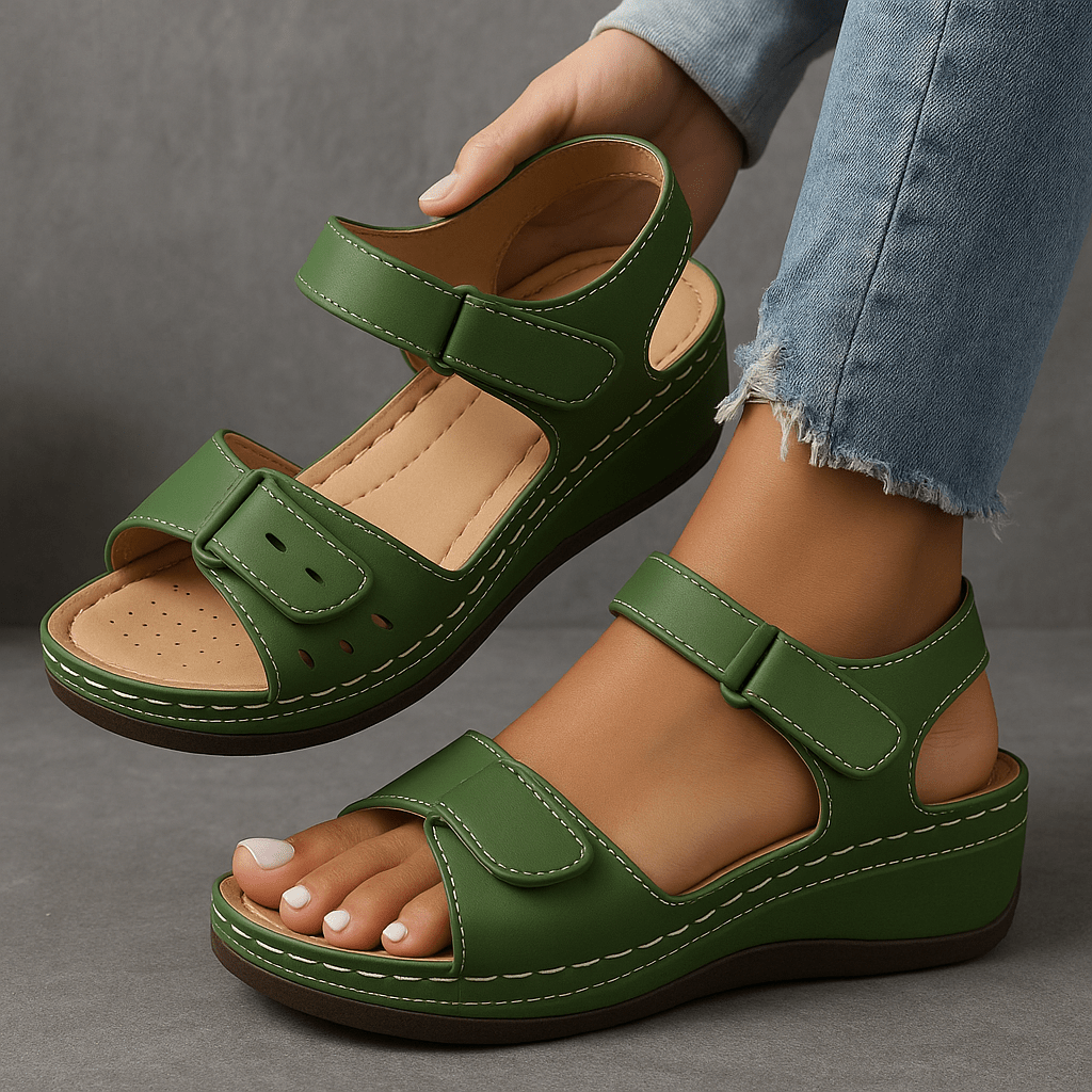 Nina | Orthopedic Sandals With Wedge Heel For Women Cushioned Arch - Nalani - Fashion Clothing and Decor