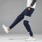 Nolan Striped Jogger Sweatpants Structured Fit Breathable Cotton - Blend - Nalani - Fashion Clothing and Decor