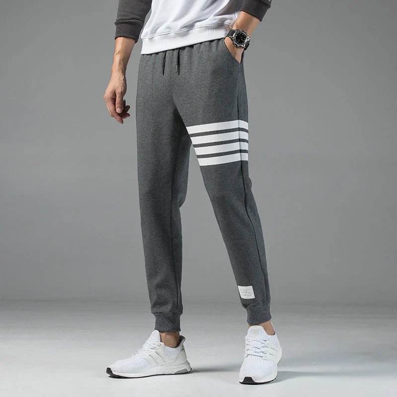 Nolan Striped Jogger Sweatpants Structured Fit Breathable Cotton - Blend - Nalani - Fashion Clothing and Decor