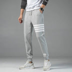 Nolan Striped Jogger Sweatpants Structured Fit Breathable Cotton - Blend - Nalani - Fashion Clothing and Decor