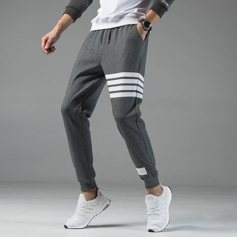 Nolan Striped Jogger Sweatpants Structured Fit Breathable Cotton - Blend - Nalani - Fashion Clothing and Decor