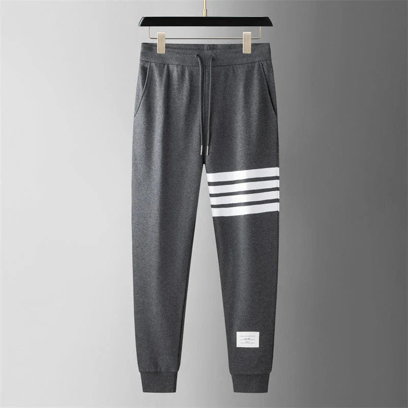Nolan Striped Jogger Sweatpants Structured Fit Breathable Cotton - Blend - Nalani - Fashion Clothing and Decor