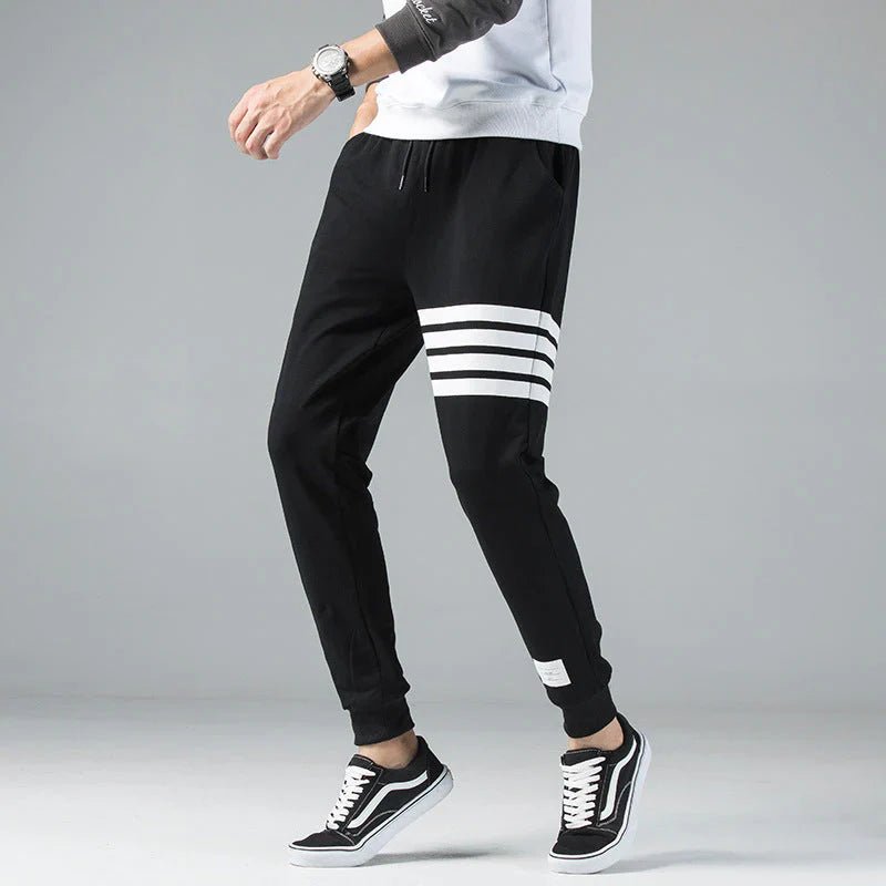 Nolan Striped Jogger Sweatpants Structured Fit Breathable Cotton - Blend - Nalani - Fashion Clothing and Decor