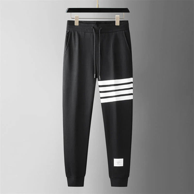 Nolan Striped Jogger Sweatpants Structured Fit Breathable Cotton - Blend - Nalani - Fashion Clothing and Decor