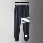 Nolan Striped Jogger Sweatpants Structured Fit Breathable Cotton - Blend - Nalani - Fashion Clothing and Decor