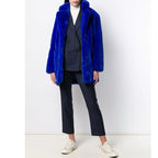Norvia | Medium Length Sherpa Faux Fur Coat For Women Soft Warm - Nalani - UK Fashion Clothing and Decor