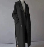 Norvia | Women's oversized women's coat with belt and narrow collar - Nalani - UK Fashion Clothing and Decor