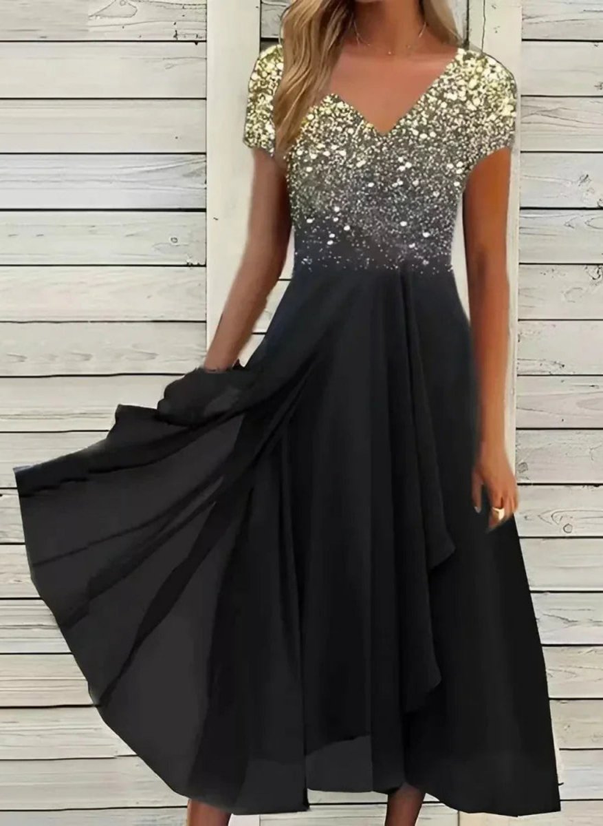 Novir | Women's Wedding Evening Dress with Floral Patterns | Maxi - Nalani - Fashion Clothing and Decor