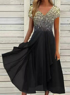 Novir | Women's Wedding Evening Dress with Floral Patterns | Maxi - Nalani - Fashion Clothing and Decor