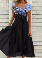 Novir | Women's Wedding Evening Dress with Floral Patterns | Maxi - Nalani - Fashion Clothing and Decor