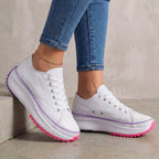 Orthopedic Platform Sneakers With Contrast Toe Cap - Nalani - UK and AUS Fashion Clothing and Decor