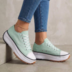 Orthopedic Platform Sneakers With Contrast Toe Cap - Nalani - UK and AUS Fashion Clothing and Decor