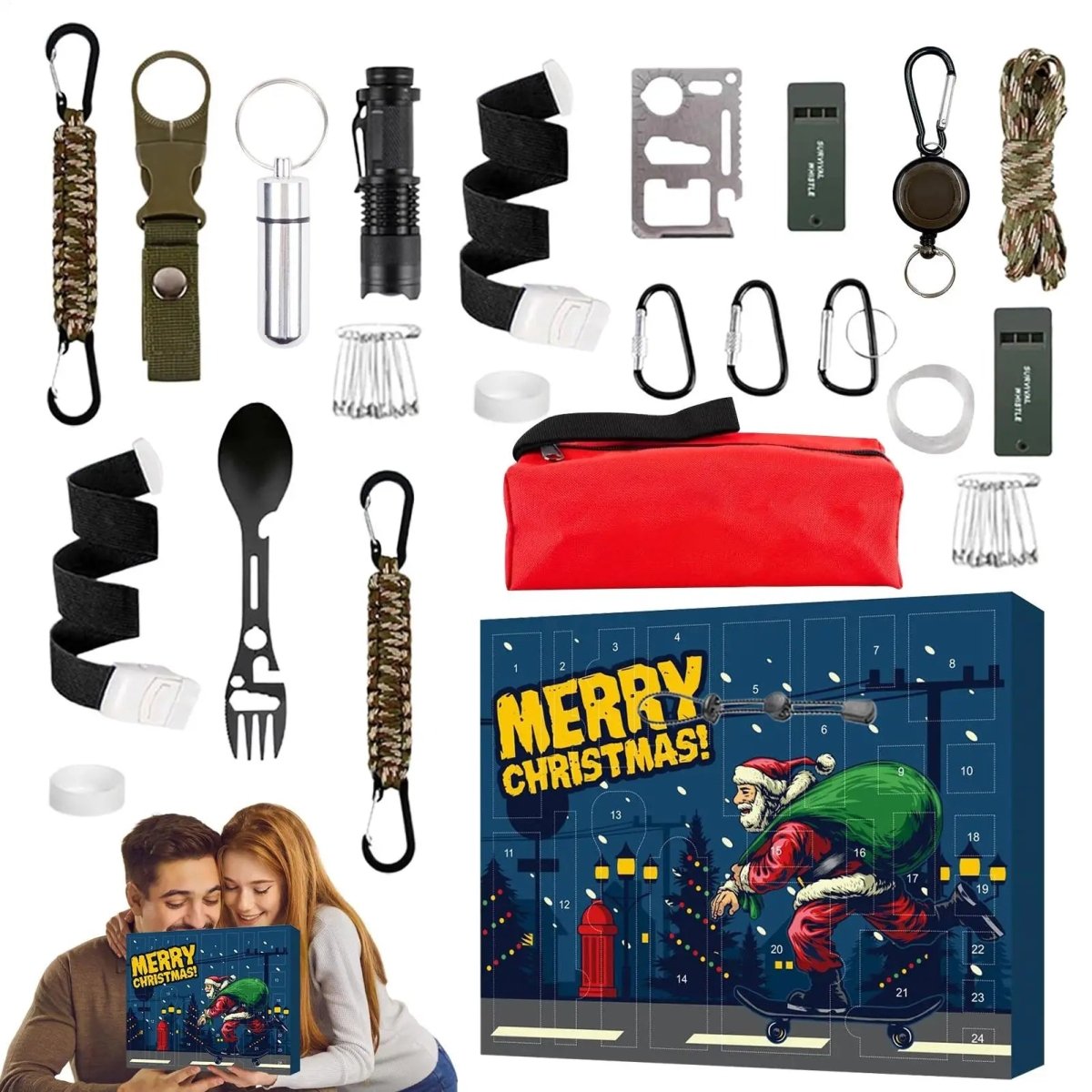 Outdoor Advent Calendar – 24 Camping & Bushcraft Gear Surprises, Christmas Gift for Hikers, Campers & Scouts - Nalani - Fashion Clothing and Decor