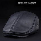 Outdoor Classic Leather Winter Hat For Men Beret Style - Nalani - UK Fashion Clothing and Decor