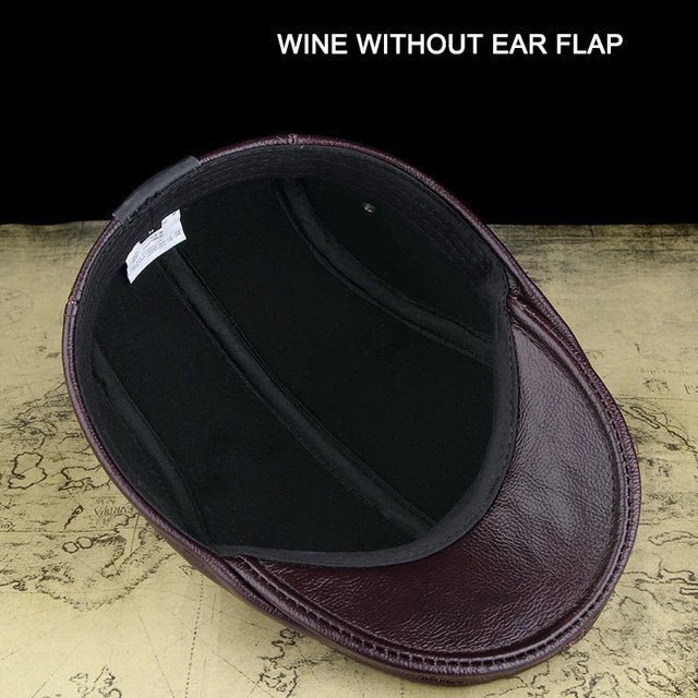 Outdoor Classic Leather Winter Hat For Men Beret Style - Nalani - UK Fashion Clothing and Decor