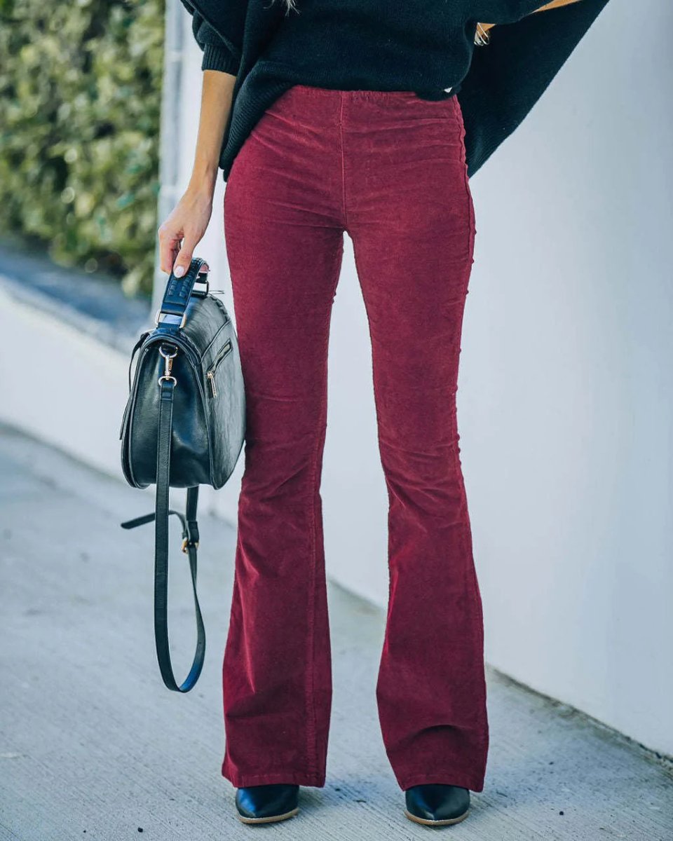 Ovara | High - Waist Flare Pants for Women - Stretch Fit, All - Season, Chic & Comfortable - Nalani - UK Fashion Clothing and Decor