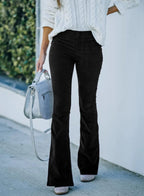 Ovara | High - Waist Flare Pants for Women - Stretch Fit, All - Season, Chic & Comfortable - Nalani - UK Fashion Clothing and Decor