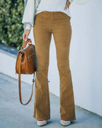 Ovara | High - Waist Flare Pants for Women - Stretch Fit, All - Season, Chic & Comfortable - Nalani - UK Fashion Clothing and Decor