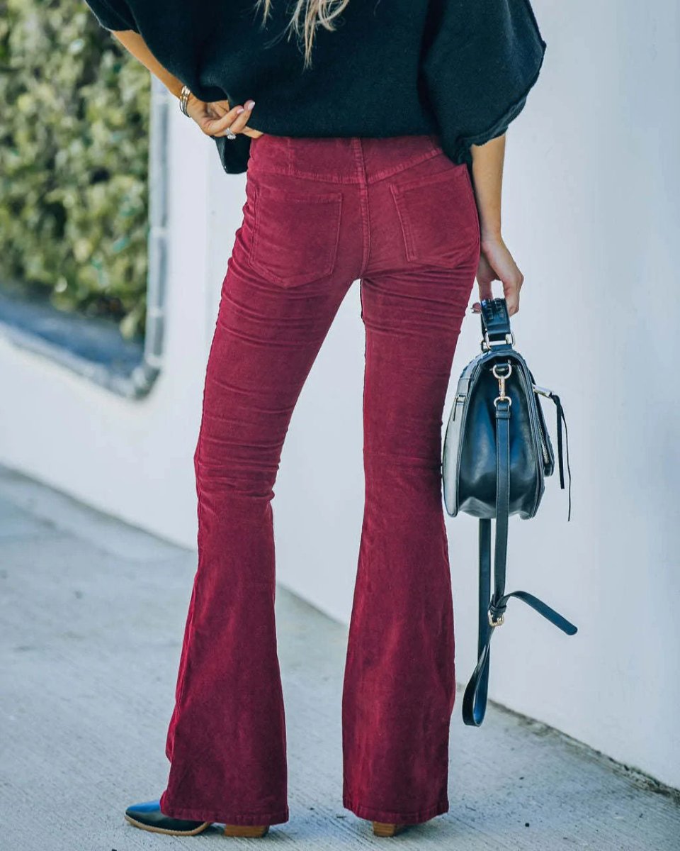 Ovara | High - Waist Flare Pants for Women - Stretch Fit, All - Season, Chic & Comfortable - Nalani - UK Fashion Clothing and Decor