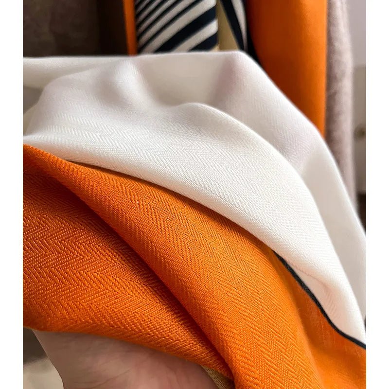 Oversized Winter Wool Cotton Blend Scarf for Women Cozy - Nalani - UK Fashion Clothing and Decor