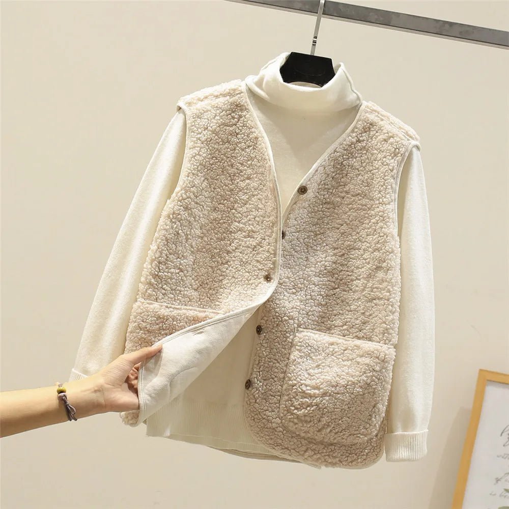 Parsha | Women’s Outfit Set | Ribbed Long Sleeves with V-neck Vest - Nalani - Fashion Clothing and Decor