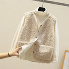Parsha | Women’s Outfit Set | Ribbed Long Sleeves with V-neck Vest - Nalani - Fashion Clothing and Decor