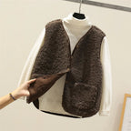 Parsha | Women’s Outfit Set | Ribbed Long Sleeves with V-neck Vest - Nalani - Fashion Clothing and Decor
