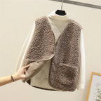 Parsha | Women’s Outfit Set | Ribbed Long Sleeves with V-neck Vest - Nalani - Fashion Clothing and Decor