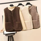 Parsha | Women’s Outfit Set | Ribbed Long Sleeves with V-neck Vest - Nalani - Fashion Clothing and Decor
