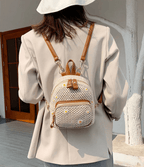 Petite Floré Embroidered Student Bag Handwoven Straw Texture - Nalani - Fashion Clothing and Decor