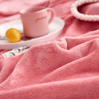 Pink Flannel Fleece Blanket – Soft Plush Throw Blanket for Couch & Bed, Lightweight & Warm, 3 Sizes – BlushCozy - Nalani - Fashion Clothing and Decor