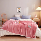 Pink Flannel Fleece Blanket – Soft Plush Throw Blanket for Couch & Bed, Lightweight & Warm, 3 Sizes – BlushCozy - Nalani - Fashion Clothing and Decor