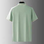 Pique Polo Shirt With Contrast Stripe Tipping Short Sleeve - Nalani - UK Fashion Clothing and Decor