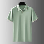 Pique Polo Shirt With Contrast Stripe Tipping Short Sleeve - Nalani - UK Fashion Clothing and Decor
