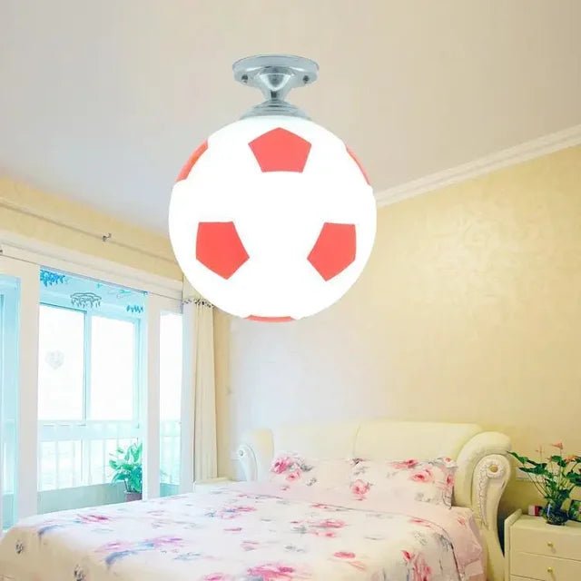 Playful Soccer Ceiling Lamp – Soccer Ball & Basketball Ceiling Light for Boys Room & Kids Bedroom, Dimmable LED Glass Globe – GoalBright - Nalani - Fashion Clothing and Decor