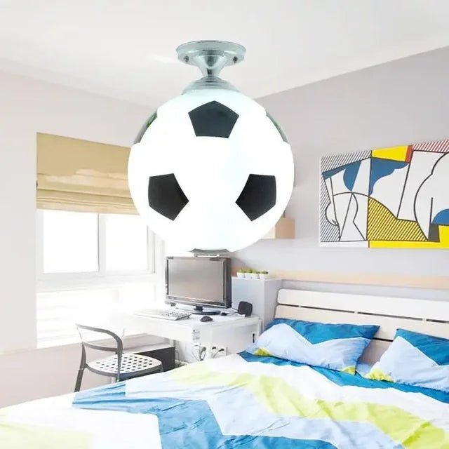 Playful Soccer Ceiling Lamp – Soccer Ball & Basketball Ceiling Light for Boys Room & Kids Bedroom, Dimmable LED Glass Globe – GoalBright - Nalani - Fashion Clothing and Decor