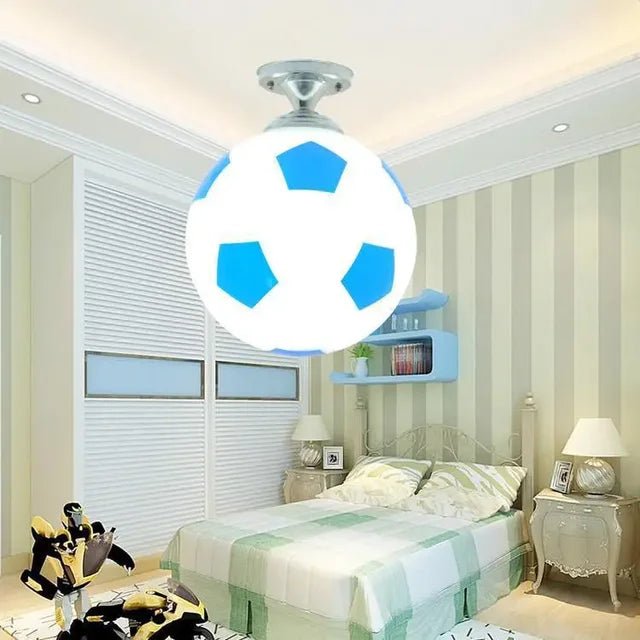 Playful Soccer Ceiling Lamp – Soccer Ball & Basketball Ceiling Light for Boys Room & Kids Bedroom, Dimmable LED Glass Globe – GoalBright - Nalani - Fashion Clothing and Decor
