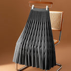 Pleated A Line Midi Skirt With Subtle Embossed Detailing - Nalani - UK and AUS Fashion Clothing and Decor