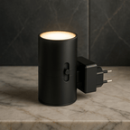 Plug-In LED Wall Light – Dimmable Night Light with Dusk to Dawn Sensor, 10W Warm White, for Bedroom & Hallway, Black or White - Nalani - Fashion Clothing and Decor