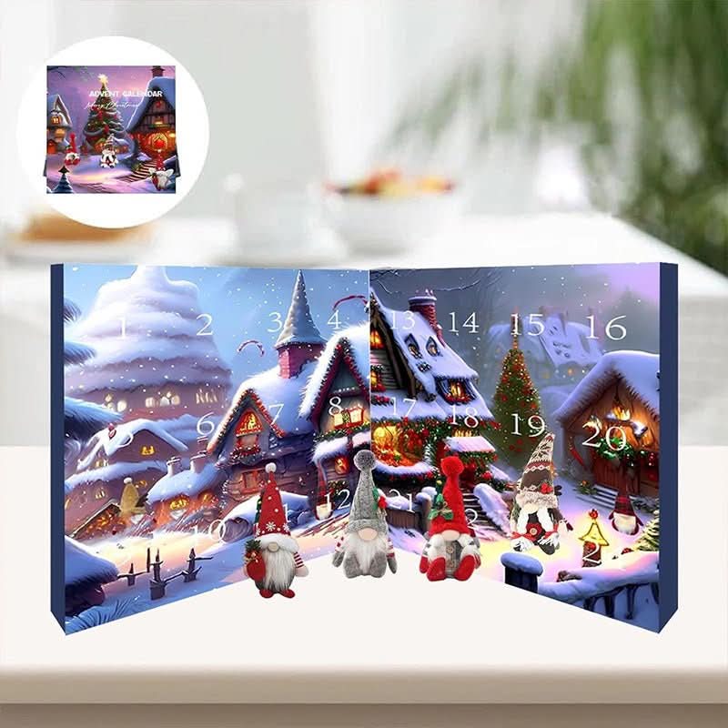 Plush Gnome Advent Calendar – Handmade Fabric Christmas Countdown with 3 Plush Elves & 21 Surprises, Reusable, 3 Styles - Nalani - Fashion Clothing and Decor