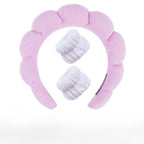 Plush Spa Headband & Wristband Set – Fluffy Skincare Headband with Wrist Towels for Face Washing, 12 Colors – Fluffiea - Nalani - Fashion Clothing and Decor