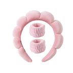 Plush Spa Headband & Wristband Set – Fluffy Skincare Headband with Wrist Towels for Face Washing, 12 Colors – Fluffiea - Nalani - Fashion Clothing and Decor