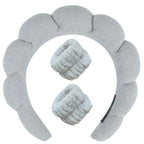 Plush Spa Headband & Wristband Set – Fluffy Skincare Headband with Wrist Towels for Face Washing, 12 Colors – Fluffiea - Nalani - Fashion Clothing and Decor