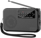 Portable AM/FM Emergency Radio Battery Powered with Telescopic Antenna & Headphone Jack - Compact Transistor Pocket Radio for Camping, Survival & Home - Nalani - Fashion Clothing and Decor