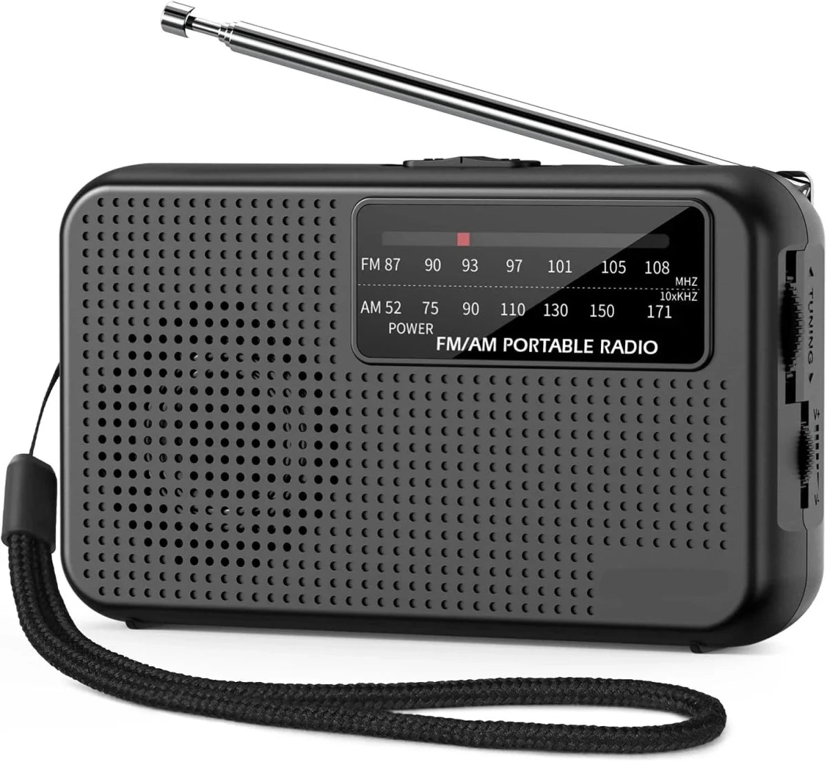 Portable AM/FM Emergency Radio Battery Powered with Telescopic Antenna & Headphone Jack - Compact Transistor Pocket Radio for Camping, Survival & Home - Nalani - Fashion Clothing and Decor