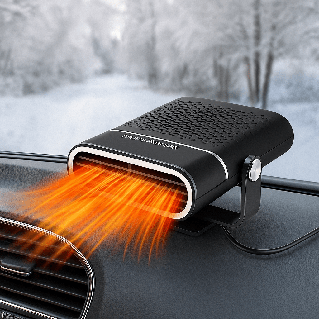 Portable Car Heater 12V – Car Heater Fan with USB, Heat, Cool & Fan Modes, Rotating Base, Overheat Protection, Black - Nalani - Fashion Clothing and Decor