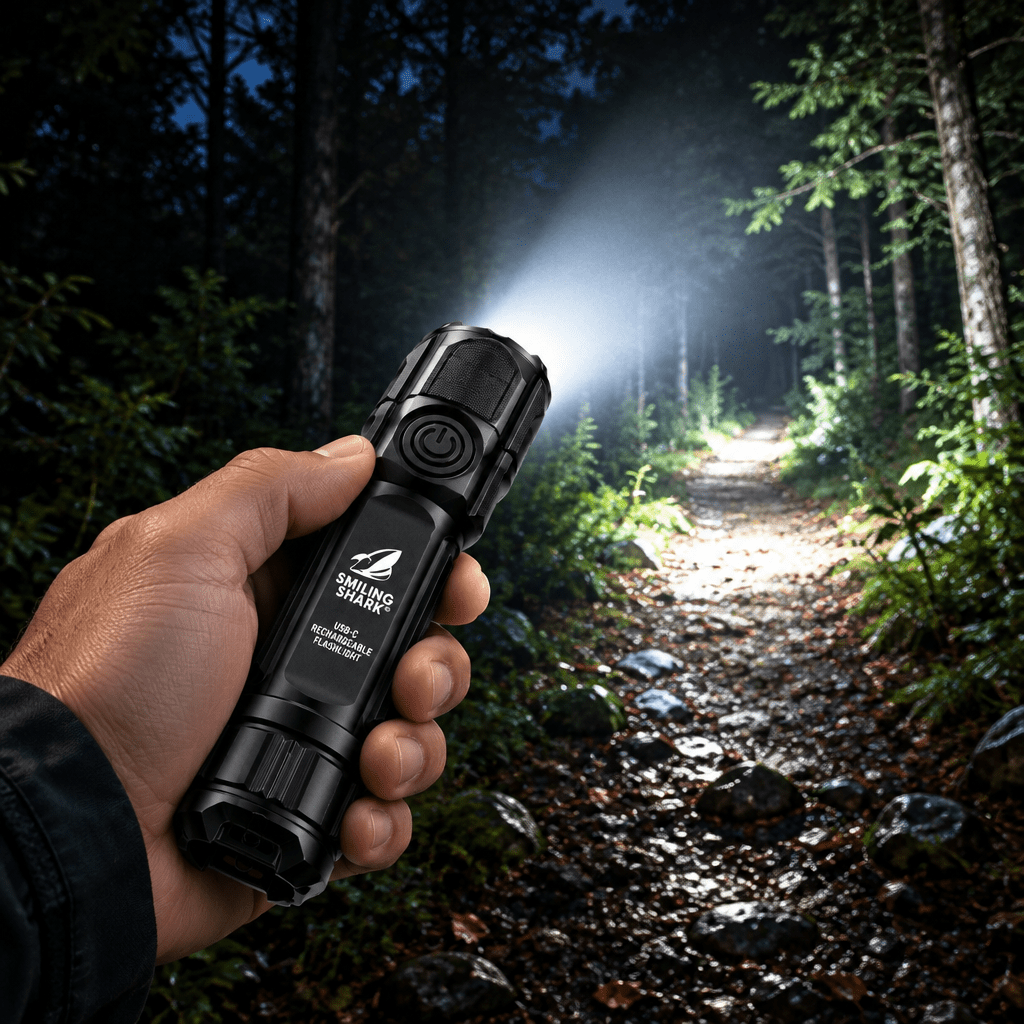 Powerful LED Flashlight with Zoom – USB Rechargeable Camping Flashlight with Multiple Light Modes, Long Range - Nalani - Fashion Clothing and Decor